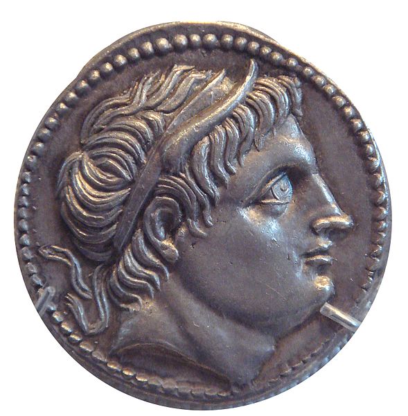 Demetrius I Poliorcetes portrayed on a tetradrachm coin
