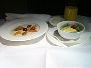朝食例、ルフトハンザ航空、LH405、ファーストクラス、コールド・ブレックファースト