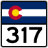 Markierung des State Highway 317