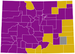 Colorado Democratic Presidential Caucuses Ergebnisse 2008.svg