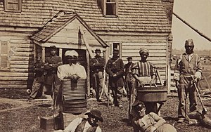 Contrabands at Headquarters of General Lafayette by Mathew Brady.jpg