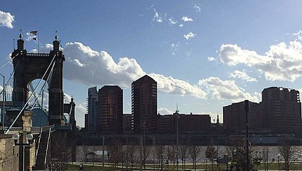 Covington skyline from Cincinnati, 2019