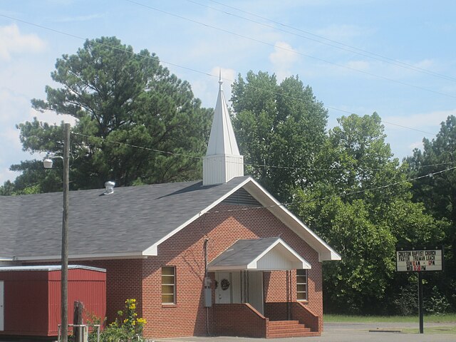 Creston Baptist Church is located at the intersections of the highways leading to Ashland, Goldonna, and Readhimer.