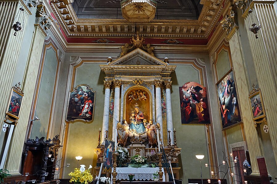 Cuneo, Chiesa di San Sebastiano, interno, cappella della Madonna del Carmine