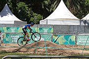 Deutsch: Radsport bei den Olympischen Jugendspielen 2018 Tag 10, 16. Oktober 2018 - Combined Criterium – XCC Qualifikation männlich English: Cycling at the 2018 Summer Youth Olympics – Men's Combined Criterium – XCC Qualification on 16 October 2018.