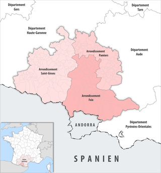 <span class="mw-page-title-main">Arrondissements of the Ariège department</span>