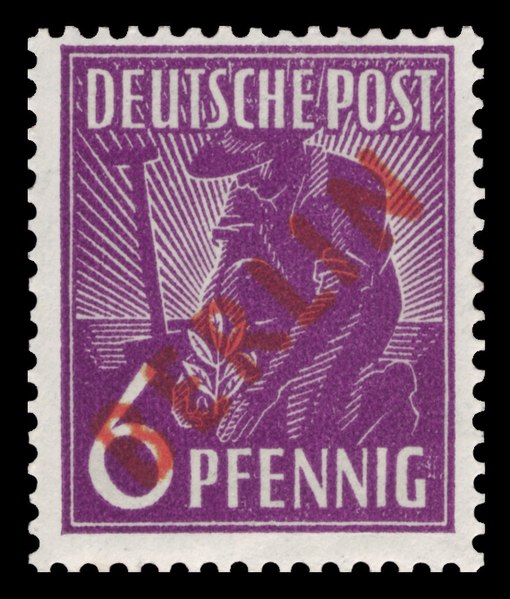 Datei:DBPB 1949 22 Freimarke Rotaufdruck.jpg