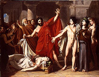 Égisthe, croyant retrouver le corps d'Oreste mort, découvre celui de Clytemnestre (1823), Paris, École nationale supérieure des beaux-arts.