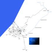 Regionale tramlijnen tussen Delft en Leiden