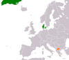 Location map for Denmark and North Macedonia.