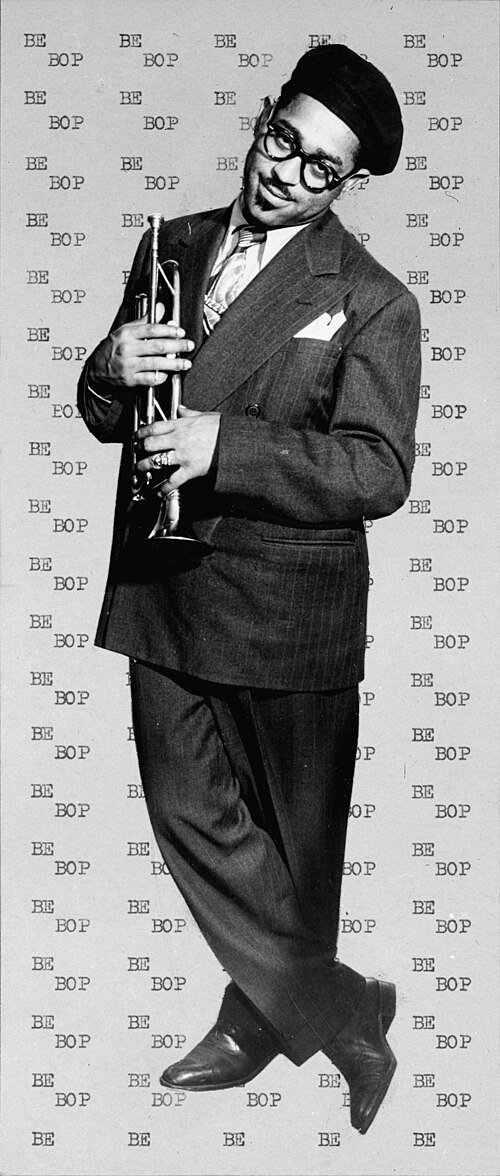 Dizzy Gillespie, at the Downbeat Club, NYC, c. 1947