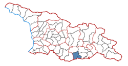 Distrikt Dmanisi na karti Gruzije