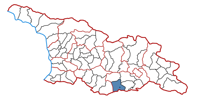 Distrikt Dmanisi na karti Gruzije