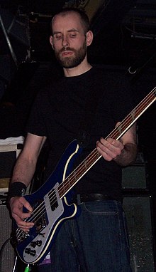 Aitchison performing with Mogwai at The Avalon on 6 March 2006