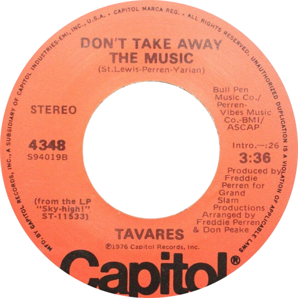 File:Don't Take Away the Music by Tavares US single side-A.png
