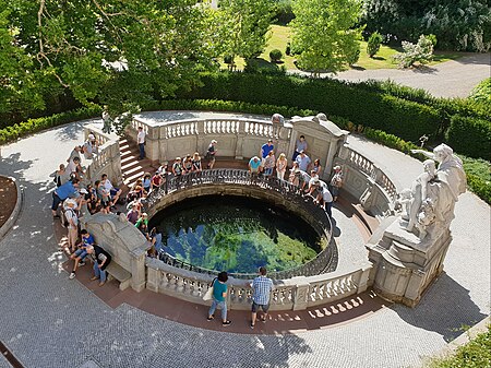 Donauquelle Donaueschingen im Sommer