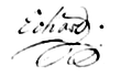 Johann Gottfried Eckard aláírása
