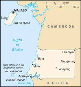 Мапа Экватарыяльнай Гвінэі