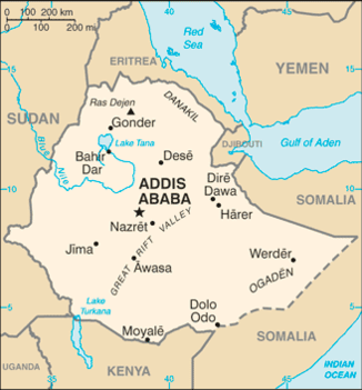 map of Ethiopia