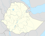 Aura på en karta över Etiopien