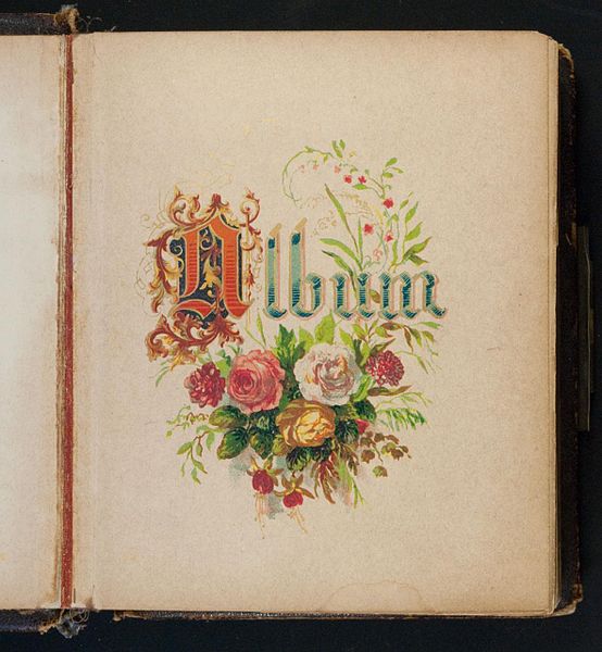 File:Family photo album - ornate frontispiece (8012042874).jpg