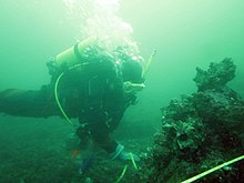 EPA divers work to remove abandoned fishing gear from Puget Sound February 6, 2013 EPA Divers help with abandoned fishing gear in Puget Sound (8514569738).jpg