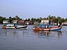 Vissersboten op de rivier de Kampot - 2012.JPG