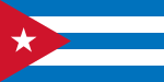 Flag of Cuba  featuring light to medium blue (pre-1959)