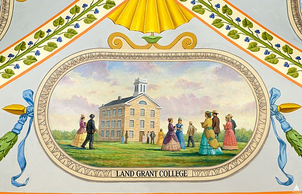 The college c. 1860s, from a mural at the U.S. Capitol