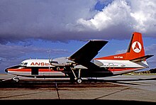 Fokker F-27 Friendship of Ansett Airlines in 1970