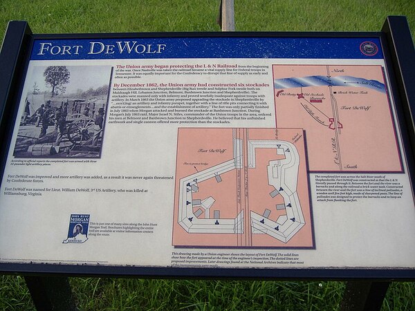 Marker denoting the fort Fort DeWolf marker.jpg