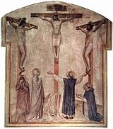 A crucifixión, Fra Angelico, 1437/1446. Museo Nacional de San Marcos, Florencia.