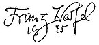 Franz Werfel, podpis
