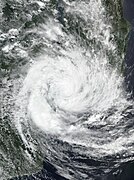12 March: Freddy weakening after its second landfall in Mozambique while delivering flooding rains.