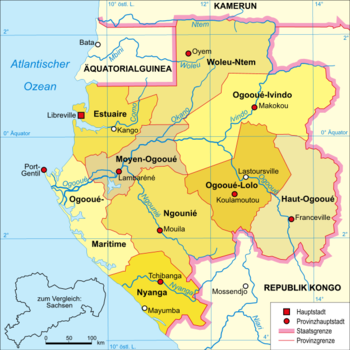 Gabon: Ülke ismi, Coğrafya, Nüfus