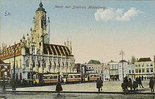 Middelburg's city hall around 1910