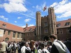 Queen's College'daki Eski Gatehouse