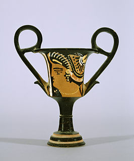 Kantharos type of Greek pottery