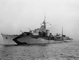 HMS <i>Teazer</i> (R23) Frigate of the Royal Navy