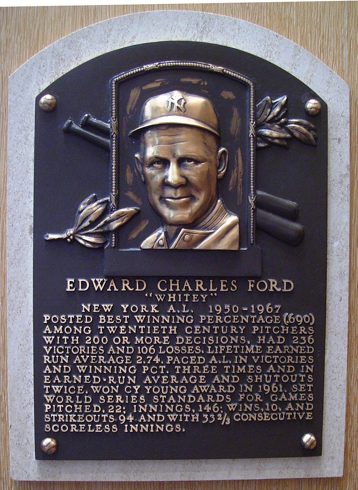 Ford, Whitey  Baseball Hall of Fame