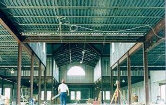 Interior of the current Hershey Public Library building during construction HPLCocoaAvenue.jpg