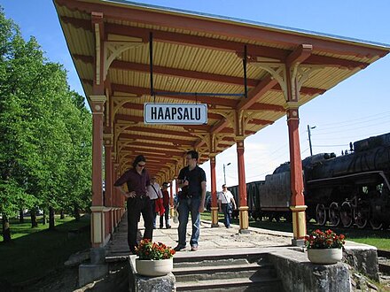 Haapsalu Station with the Estonian Railway Museum in the background