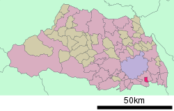 موقعیت Hatogaya در استان سایتاما