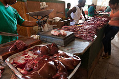 Meat Market in Havana (La Habana), Cuba