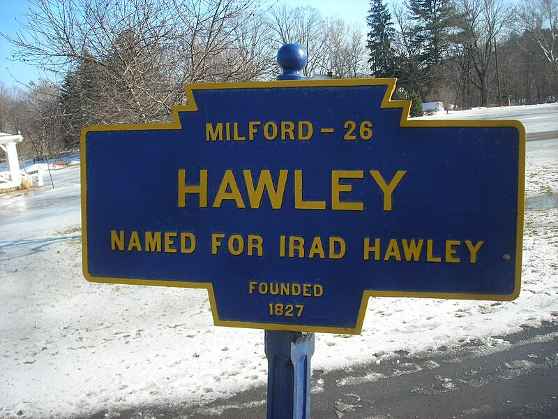 File:Hawley, PA Keystone Marker.jpg