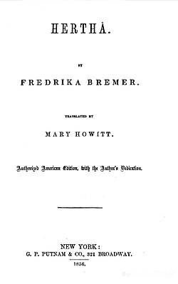 Fredrika Bremer: Biografi, Eftermäle, Bibliografi