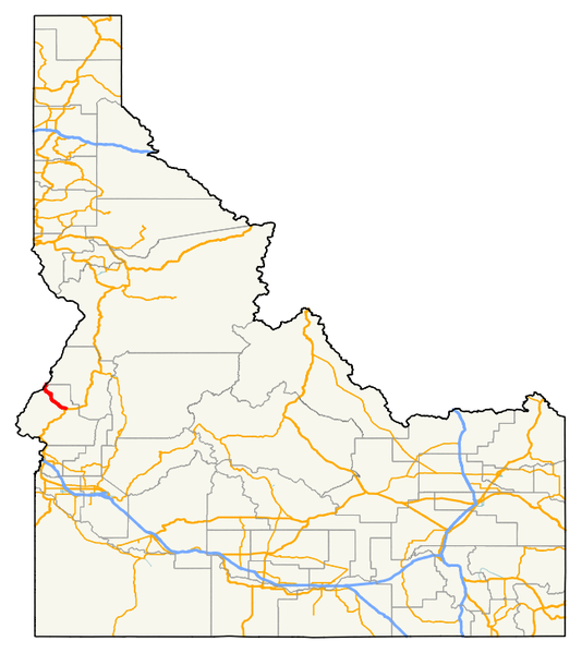 File:Highways in Idaho with SH 71 highlighted (2010 TL and 2005 NHPN).png