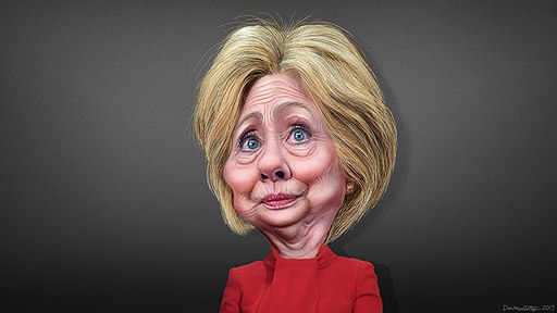 Caricature of Hillary Clinton by DonkeyHotey, adapted from a Creative Commons licensed photo by Gage Skidmore. Creative Commons Attribution-Share Alike 2.0 Generic license.