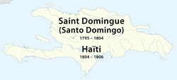 The Empire of Haiti in the south of Hispaniola