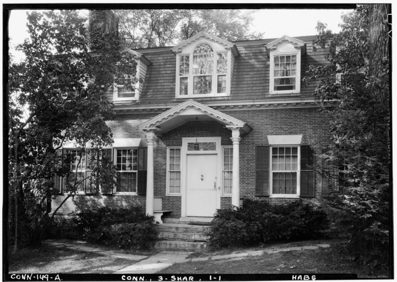 File:Historic American Buildings Survey (Fed.) Stanley P. Mixon, Photographer Sept. 15, 1940 (A) EXTERIOR, HOUSE FROM SOUTH EAST - George King House, Sharon, Litchfield County, CT HABS CONN,3-SHAR,1-1.tif